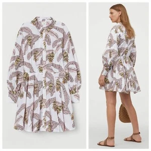 Nuevo con etiquetas Desmond & Dempsey x H&M Banana Manga Globo Rosa Camisa Vestido 3XS - Imagen 1 de 7