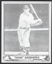 1940 Play Ball #40 Hank Greenberg 1986 REPRINT