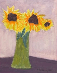Milton Avery Sunflowers Canvas Print 16 x 20 - Picture 1 of 4