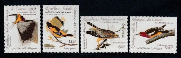 COMORO ISLANDS John James Audubon, Ornitólogo MNH Set Foto 1 de 1