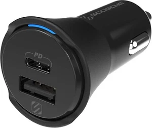 SCOSCHE 32W Caricabatteria da Auto Veloce PowerVolt PD32 Doppia Porta USB-C e USB-A 3.0 - Foto 1 di 23