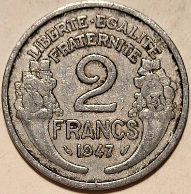 Moneda de 2 francos Francia 1947 N57 Foto 1 de 2