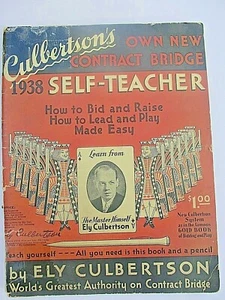 Ely Culbertson CULBERTSON'S OWN NEW CONTRACT BRIDGE SELF-TEACHER 1938 Book - Picture 1 of 7