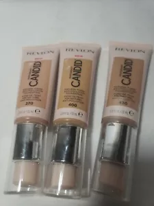 3-Revlon Photo Ready CANDID Natural Finish Foundation 400 Macadamia, 430 & 270 - Picture 1 of 4