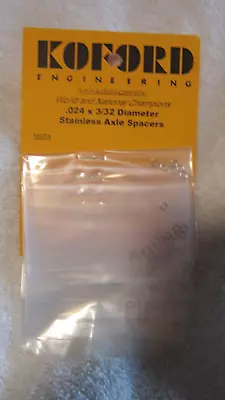 KOFORD ENGINEERING .024 X 3/32 DIAMETER STAINLESS AXLE SPACERS M624  $3.00 EACH - Image 1 of 2