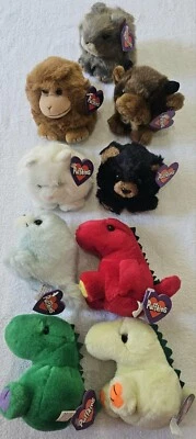 Vintage Swibco Puffkins Lot Plush Toys Dinosaurs Animals w/Hang Tags LN Pufkins - Image 1 of 4
