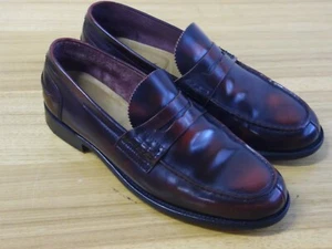 Stuart’s Choice England Burgundy Leather Loafers Shoes Men sz 7.5 D - Picture 1 of 8