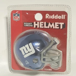 New York Giants Riddell Mini Helmet Pocket Chrome NFL Football New Sealed - Picture 1 of 4