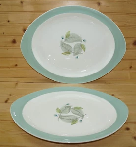 Wedgwood Woodbury TK506 (2) Oval Serving Platters, 15" x 11 3/8" & 13" x 10" - Picture 1 of 8