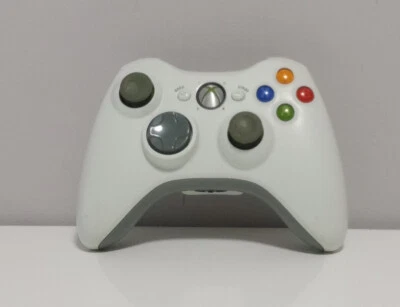 Controller Xbox 360 Wireless Bianco Originale Joystick Joypad - Immagine 1 di 4
