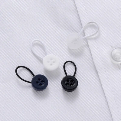 10 Plastic Shirt Collar Cuff Extender Extension Neck Size Button Lengthen Extend - Image 1 of 4