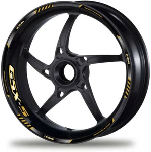GSX-S1000 Motorbike Wheel Decals Set Rim Stickers Suzuki GSXS 1000 Grey Gold - Bild 1 von 2