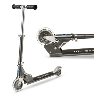 Roller für Kinder Micro Sprite LED beleuchtet GRAU kompakt faltbar Geschenkideen NEU - Bild 1 von 4