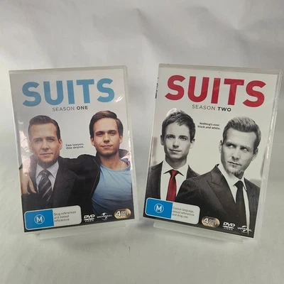 Paquete de DVD Suits Temporada 1 y Temporada 2 - Región 4 - Juegos de 2 x 4 discos - Envío rápido Foto 1 de 4