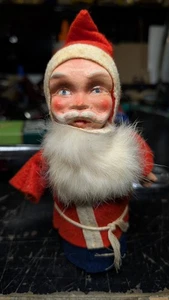 Antiker BELSNICKLE SANTA 6 1/2" Father Christmas US Zone Germany Pappmaché - Bild 1 von 5