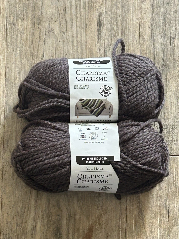 2 fios de crochê acrílico nogueira Charisma #99685 109 YDs cada rolo laços e fios - Imagem 1 de 4