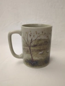 Otagiri English Rustic Sheep Flock Japanese Stoneware Vintage 1972 Farm Mug - Bild 1 von 7