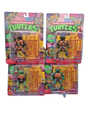 TEENAGE MUTANT NINJA TURTLES CLASSIC STORAGE SHELL  ACTION FIGURE L OT OF 4 - Image 1 of 2