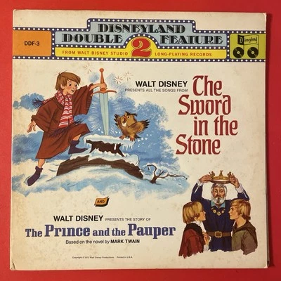 RARE The Sword In The Stone Disney Double Feature 2 X LP Disneyland Mono M-!!!! - Image 1 of 4