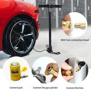 Pompa ad aria alta pressione 4 stadi gonfiatore fucile PCP pompa manuale con calibro 4500PSI US& - Foto 1 di 8