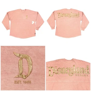 Disneyland Resort Spirit Jersey Adult Large Oversized Rose Gold Glitter Logo NWT - Picture 1 of 9
