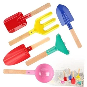 Beach Toys Kids Gardening Set, 8'' Kid Metal Sand Toys Sandbox Toys with 6 Pcs - Picture 1 of 7