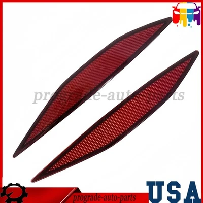 Dark Red Lens Rear Bumper Reflector Lenses Fit For Volkswagen Golf 2017-2015 USA Foto 1 de 4