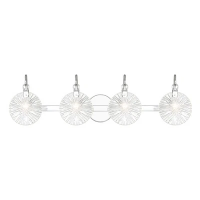 Luz de tocador Savoy House 8-3981-4 Addison 4 luces 32" W - cromada Foto 1 de 4