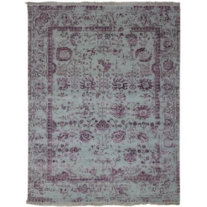 Luxury Traditional Ivory And Pink Hand Knotted Rug - Picture 1 of 7