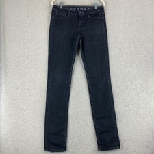 Earnest Sewn Harlan Skinny Jeans Women's Size 29 Black Low Rise Back Ankle Zip