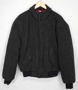 Members Only Mens Gray 100% Wool Zip Up Button Fall Winter Coat Jacket Size 40 - Picture 1 of 5
