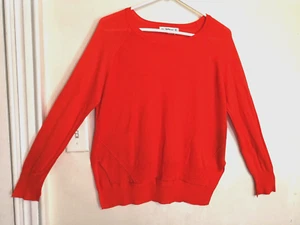 Zara Knit Womens Sweater L Orange Lightweight Long Sleeve Comfort Casual Office - Picture 1 of 4
