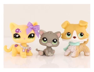 3 piezas LPS Collie #272 gato de pelo corto #1962 gatito #1607 lps juguetes regalo para niños - Imagen 1 de 4