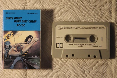 AC/DC - Dirty Deeds Done Dirt Cheap New Zealand orig Albert Prod cassette TESTED - Image 1 of 2