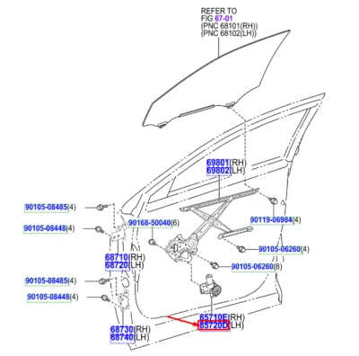 LEXUS NX MK1 Front Left Door Window Regulator Motor 8572078010 NEW GENUINE - Image 1 of 2
