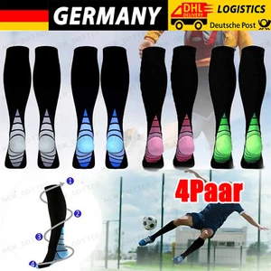 4Paar Kompressionsstrümpfe Stützstrümpfe Laufsocken Kniestrümpfe Herren Damen DE - Bild 1 von 19