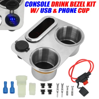 Console Drink Bezel w/ USB & Phone Holder For Chevrolet Camaro Formula 1973-1981 - Image 1 of 4
