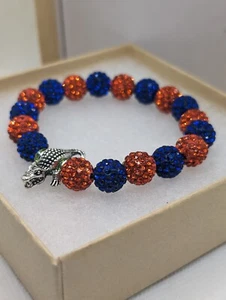 Bracciale Gators fatto a mano con strass basket Ncaa Gator - Foto 1 di 3