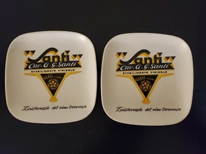 2 posavasos de plástico vintage Santi cav a. g. hechos en Milán - Imagen 1 de 8