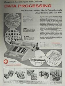 BURROUGHS vintage Print Ad !! " GRAND CALCULATOR  "