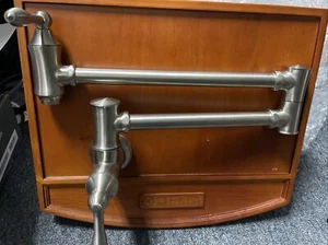 Delta 1177LF-SS Traditional Wall Mount Pot Filler - Stainless Steel - Picture 1 of 6