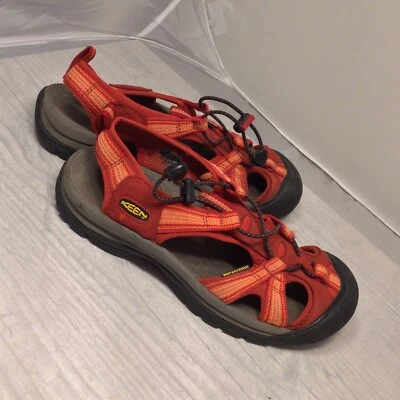 Sandalias deportivas Keen Venice rojas naranjas a rayas para mujer 6/36 (6z1) Foto 1 de 4