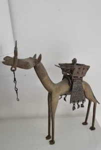 Antique Bronze Statue Sculpture Camel Animal Ancienne statuette Touareg chameau - Picture 1 of 13