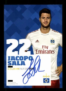 Biglietto autografo Jacopo Sala Hamburger SV 2012-13 originale firmato + A 185192 - Foto 1 di 2