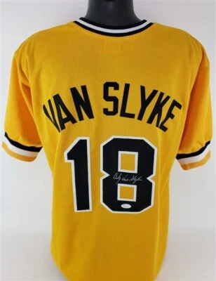 Andy Van Slyke Signed Pittsburgh Pirates Jersey (JSA COA) 3xAll Star Outfielder - Image 1 of 4