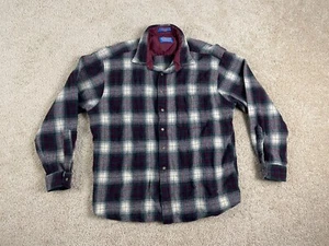 Camisa vintage Pendleton abotonada para hombre XXL lana bolsillo franela cuadros multicolor - Imagen 1 de 10