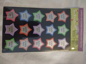 Vintage New Pack Star Scratch Off Stickers! 5 Sheets Rewards Made In USA - Picture 1 of 4