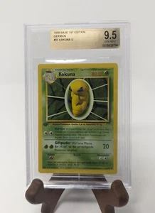 BGS 9.5 1st Edition Kakuna #33 German Base Set Pokemon Card Kokuna Beckett - Picture 1 of 2
