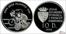 Andorra 10 Diners 1994/Olimpiada-Ciclismo/31,47 Gr. Silber / IN Kapsel