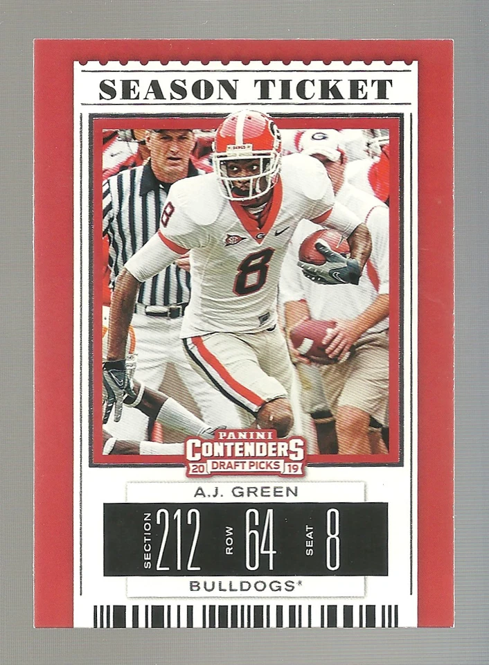 2019 Panini Contenders Draft Picks - Season Ticket A.J. Green #1 - Image 1 of 2